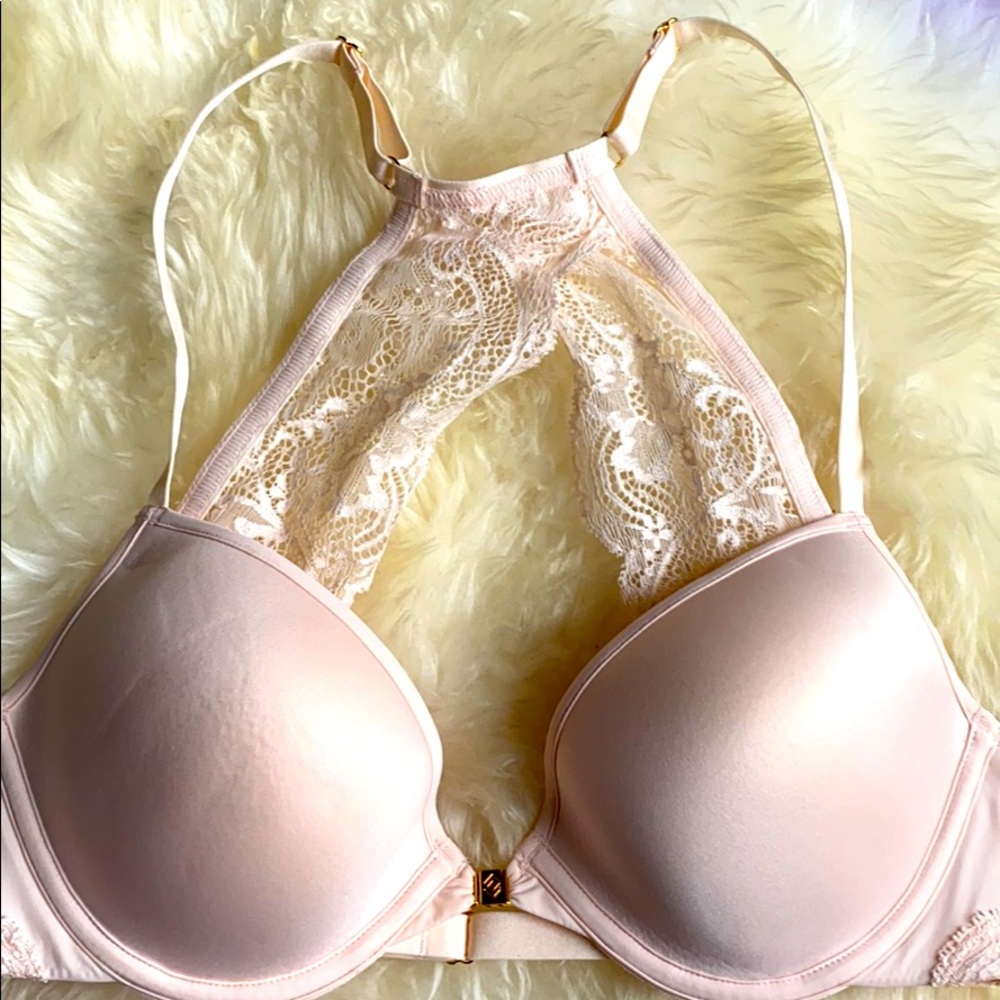 Thirdlove pale pink lace racerback front close
